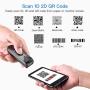 Eyoyo Mini 2D QR 1D Bluetooth Barcode Scanner, Portable Wireless Barcode Reader with USB Wired/Bluetooth/ 2.4G Wireless Connection PDF417 Data Matrix Image Scanner for iPad, iPhone, Android, Tablet PC