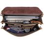 Polare Mens Full Grain Leather 16 Briefcase Shoulder Messenger Bag Fit 15.6 Laptop Polare Mens Full Grain Leather 16 Briefcase Shoulder Messenger Bag Fit 15.6 Laptop