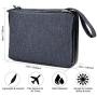 Smilepowo Electronics Organizer, Electronic Travel Universal Cable Organizer Waterproof Bag for USB Cable, Phone, Mini Tablet, Power Bank, Battery Charger, E-Book, SD Card, U Disk, Camera Battery-Blue