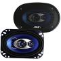 Pyle 4 x 6 Three Way Sound Speaker System - Pro Mid Range Triaxial Loud Audio 240 Watt per Pair w/ 4 Ohm Impedance and 3/4 Piezo Tweeter for Car Component Stereo PL463BL