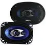 Pyle 4 x 6 Three Way Sound Speaker System - Pro Mid Range Triaxial Loud Audio 240 Watt per Pair w/ 4 Ohm Impedance and 3/4 Piezo Tweeter for Car Component Stereo PL463BL