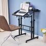 sogesfurniture Height Adjustable Stand up Desk Computer Stand Desk Home Office Desk with Standing and Seating,Black BHUS-101-BK