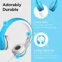 LilGadgets Kids Premium Volume Limited Wired Headphones with SharePort (Children, Toddlers) - Blue