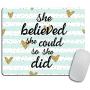 Quote Mousepad, She Could Mouse Pad, Watercolor Mouse Mat, Custom Mousepad, Heart Mousepad, Inspirational Quote Mousepad Motivational Quote