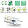 G8 LED Bulb Dimmable 3W Equivalent to G8 Halogen Bulb 20W-25W, T4 JCD Type Bi-Pin G8 Base, AC 120V Mini G8 Bulb Warm White 3000K for Under Cabinet Light, Under Counter Kitchen Lighting (10 Pack)