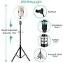 10 Selfie Ring Light - LED Ring Light with Tripod Stand, Adjustable Phone Ring Light Compatible with iOS & Android Phones for Live Video, Makeup, Photography and Vlog Creation