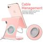 Apple Watch Stand, Apple Watch Charging Stand Station Dock, ZVEdeng 2 in 1 Universal Stand Holder for iPhone 12 Pro Max/12/12Pro/12 Mini Apple Watch Both 38mm-42mm (Rose Gold-Leather)