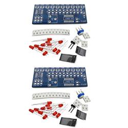 Hailege 2pcs NE555+CD4017 Running LED Flow LED Light Electronic Production Suite DIY Kit 2.5-14.5V