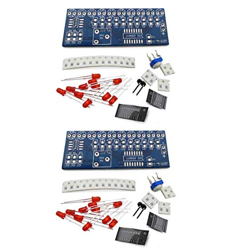 Hailege 2pcs NE555+CD4017 Running LED Flow LED Light Electronic Production Suite DIY Kit 2.5-14.5V