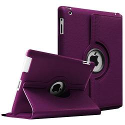 Fintie Rotating Case for iPad 4 3 2 (Old Model) 9.7 inch Tablet - 360 Degree Rotating Smart Stand Protective Cover Auto Wake/Sleep for iPad 4th Gen Retina Display, iPad 3 & iPad 2, Purple