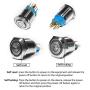 Monrand 22mm Latching Push Button Switch,12V DC ON/Off Self-Locking Latching Push Button Switch Waterproof LED Light Toggle Switches with Wire Socket Plug 7/8'' Mounting Hole,Blue Light