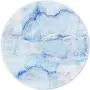 ITNRSIIET [20% Larger] Mouse Pad with Stitched Edge Premium-Textured Mouse Mat Waterproof Non-Slip Rubber Base Round Mousepad for Laptop PC Office 8.7×8.7×0.12 inches, Blue Art Marbling