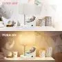 KAYBELE Table Lamp,Multi-Functional Beside Desk Lamp with AC Outlet, Wooden Storage Organizer Base, 90°Rotatable Lampshade, Cute Nightstand Lamp for Living Room, Bedroom,Dorm, Kids Room-White