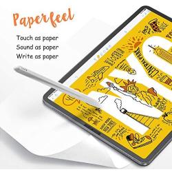 BERSEM[2 Pack]Paperfeel Screen Protector Compatible with iPad Pro 12.9 (2020 & 2018 Models Without Home Button),Compatible with iPad pro 12.9 Matte PET Film for Drawing Anti-Glare and Paperfeel