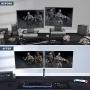 DESINO Dual Monitor Stand- Fully Adjustable Monitor Arm Desk Mount Heavy Duty Fit 2/Two LCD Screens up to 32 Inch, Mechanical Warfare Red