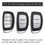 TANGSEN Smart Key Fob Personalized Case Protective Cover for Hyundai Elantra GT Tucson 3 4 Button Keyless Entry Remote 3D Twill Weave Carbon Fiber ABS Plastic Emboss