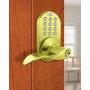 MiLocks Keypad Lever Handle, Polished Brass