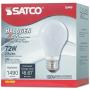 Satco S2408 72 Watt (100 Watt) 1490 Lumens A19 Halogen Warm White 3000K Soft White Light Bulb, 2-Pack