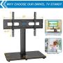 Swivel Universal TV Stand Mount for 37-70 Inch LCD OLED Flat/Curved Screen TVs-Height Adjustable Table Top TV Stand/Base with Tempered Glass Base & Wire Management, VESA 600x400mm up to 99lbs-PSTVS21