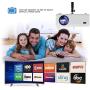 Living Enrichment Mini Projector, Built-in Dual Speaker and Full HD 1080p Movie Video Projector, 50000 Hours Life LED, Compatible with TV Stick, Video Games, HDMI, USB, TF, VGA, AUX, AV