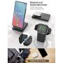 MANKIW Wireless Charging Station 3 in 1 Fast Charging Station for Apple iWatch AirPods Pro, Wireless Charging Stand Compatible for iPhone 11/11Pro/11Pro Max/XR/Xs/Xs Max/X/8/8Plus(Black)