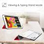 Fintie Case for New iPad 8th Gen (2020) / 7th Generation (2019) 10.2 Inch - Lightweight Slim Shell Standing Hard Back Cover with Auto Wake/Sleep Feature, Red