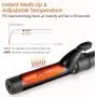 6-in-1 Curling Iron, Professional Curling Wand Set, Instant Heat Up Hair Curler with 6 Interchangeable Ceramic Barrels (0.35 to 1.25) and 2 Temperature Adjustments (Black)