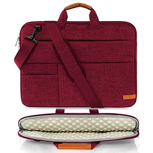 KINGSLONG Laptop Case Sleeve 15 15.6 16 Inch Laptop Bag Lightweight Slim Computer Notebook Ultrabooks Carrying Case Briefcase Cover for Men Women Red