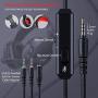 NUBWO U3 3.5mm Gaming Headset for PC, PS4, Laptop, Xbox One, Mac, iPad, Nintendo Switch Games, Computer Game Gamer Over Ear Flexible Microphone Volume Control with Mic