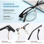 AOMASTE Blue Light Blocking Glasses Retro Semi Rimless UV400 Clear Lens Computer Eyewear For Men Women