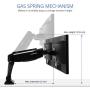 Loctek Dual Monitor Mount D5D, Full Motion Adjustable Gas Spring Desk mounts for 10-27 inches Screens, Clamp or Grommet Desktop Support