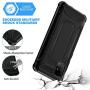 ORETECH Designed for Galaxy A51 Case with [2 x Tempered Glass Screen Protector] 360° Full Body Hard PC Soft TPU Rubber Silicone Edge Shockproof Protective Cover for Samsung Galaxy A51 4G 6.5'' Black