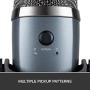 Blue Yeti Nano Professional Condenser USB Microphone with Multiple Pickup Patterns & No-Latency Monitoring for Recording and Streaming on PC & Mac - Shadow Grey