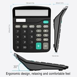Helect Calculator, Standard Function Desktop Calculator, Black
