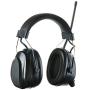 PORTER AM FM Noise Reduction Safety Ear Muffs, Hearing Protection Earmuffs with Stereo Radio, NRR 25dB Hearing Protectors for Mowing (Black)