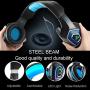 Gaming Headset with Mic LED Light On Ear Gaming Headphone PS4,3.5mm Wired Gaming Headset for PC Mac Laptop Gamer Headphone (Blue)