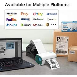 Jiose Label Printer for Shipping Packages, Portable Thermal Label Printer, Commercial Grade Direct High Speed Barcode Printer Labels, Compatible with Etsy, Ebay, Amazon, UPS, etc