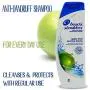 Head and Shoulders Anti Dandruff Shampoo Set: (4 Pack) Head N Shoulders 2 in 1 Green Apple Fresh Dandruff Treatment Shampoo & Shower Shampoo Scalp Scrubber Massage Brush