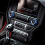 TopDall Blue Aluminum Headlight Volume Tune Control Knob Cover Ring Trim Interior Accessories for Ford Mustang