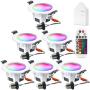 Smart Led Downlight Kit, FVTLED 6pcs WiFi Wireless Bluetooth 5W Dimmable Recessed Spot RGBWC Multicolor Color 5 in 1 Ceiling Spotlight with Remote Control & BT Mesh Smart Bridge