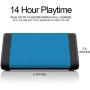 OontZ Angle 3 (4th Gen) Bluetooth Speaker, Crystal Clear Stereo Sound, Rich Bass, 100 Ft Wireless Range, Play Two Speakers Together (4th Gen only), Mic, IPX5, Portable Bluetooth Speakers (Blue)