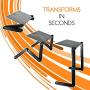 QuickLIFT Adjustable Notebook Laptop Stand Mount and Standing Desk Converter for Bed, Couch or Table with X-Vent Cooling for up to 17'' Apple MacBook/Pro/Air/Retina Display