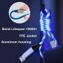 iPhone Charger, AOLIPLUS 6FT LED Lightning Cable [Apple MFi Certified ] USB Charging/Sync Lightning Cord Compatible with iPhone SE 11 11 Pro 11 Pro Max Xs MAX XR X 8 7 6S 6 5, iPad and More - Blue