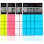 Electronic Desktop Calculator with 12-Digit Large Display, Solar and Button Dattery Dual Power Standard 12-Digit Big Display Handheld Function Desktop Calculator (Black3)