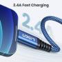 2-Pack LISEN iPhone Charger Cable, [MFi Certified] Lightning Cable, [Never Rupture] 2.4A Fast Charging Cord Compatible with iPhone 11 Pro Max X Xs XR 8 7 6 Plus iPad