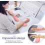 Gimars Upgrade Cleanable PU Leather Keyboard Wrist Pillow Rest Pad, Enlarge Mouse Wrist Cushion Support for Office, Computer, Laptop, Mac, Durable, Comfortable, Pain Relief, Pink