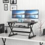 G-PACK PRO - Desktop Standing Desk Converter | Sit-To-Stand Work Desk Riser | Adjustable from 5.7” to 19.7” | Fits Dual Monitor -Removable Keyboard Tray | Ergonomically Designed for Multipurpose Works