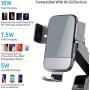 Wireless Car Charger, CTYBB Qi Auto-Clamping Air Vent Dashboard Car Phone Holder & QC3.0 Car Charger, 10W Compatible for Galaxy S10.