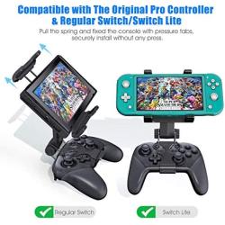 KDD Switch Pro Controller Clip Mount for Nintendo Switch/Switch Lite, Adjustable Clip Clamp Holder Mount for Nintendo Switch Pro Controller