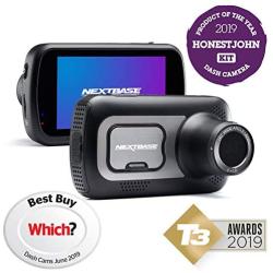 Nextbase 522GW Front Dash Cam Front Recording - 140° Wide Viewing Angle, 1080P/60fps HD - Wi-Fi and Bluetooth - Built-in Alexa - GPS Emergency Response- Rear Window Camera- Night-Vision